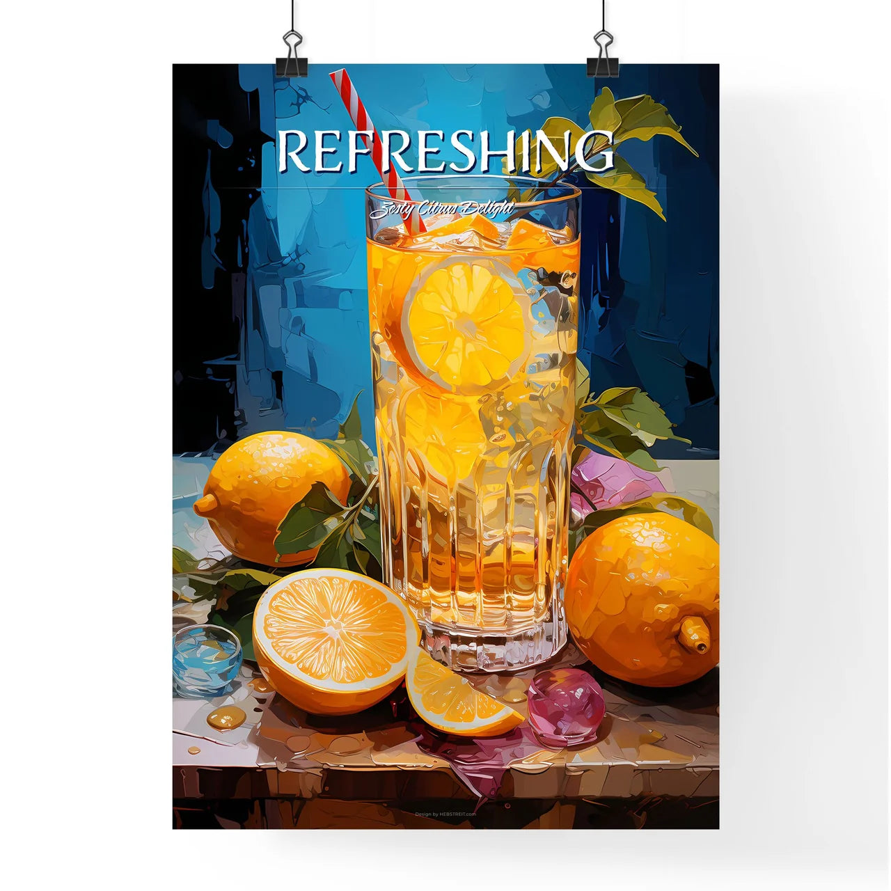 Bourbon Lemonade - A Glass Of Orange Juice  Poster
