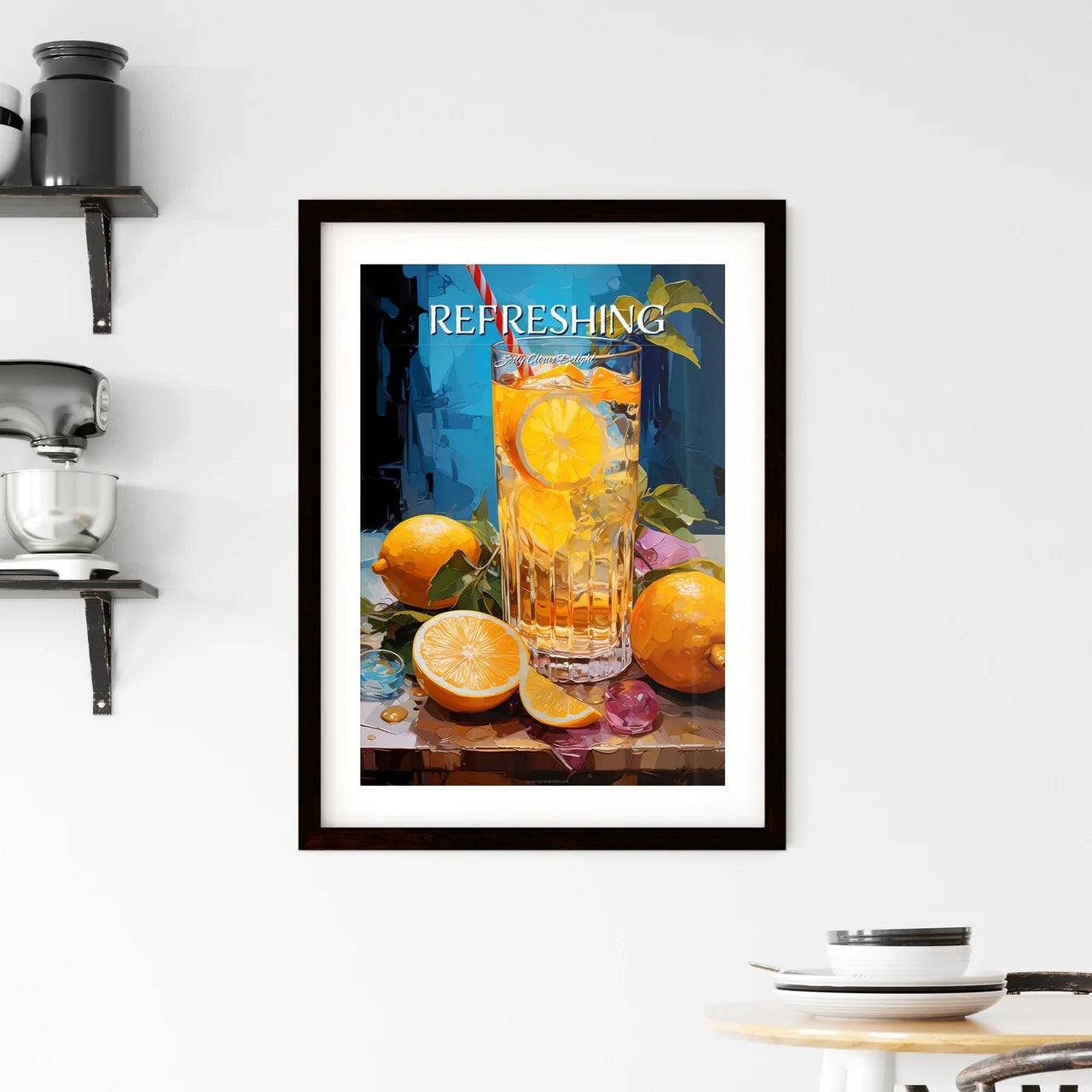 Bourbon Lemonade - A Glass Of Orange Juice  Framed Print