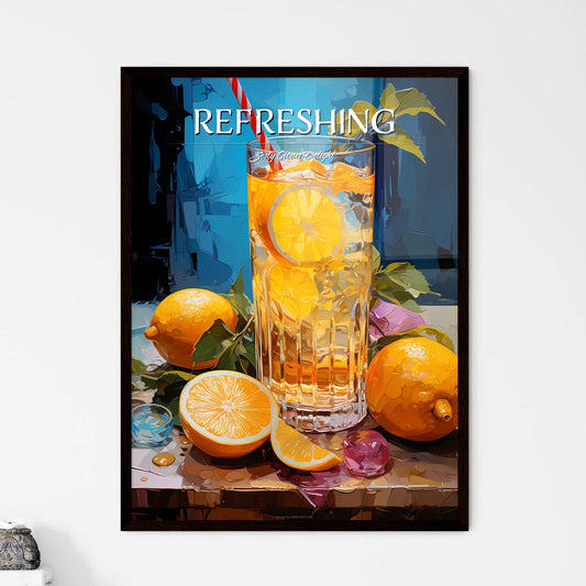 Bourbon Lemonade - A Glass Of Orange Juice  - Framed Art Print
