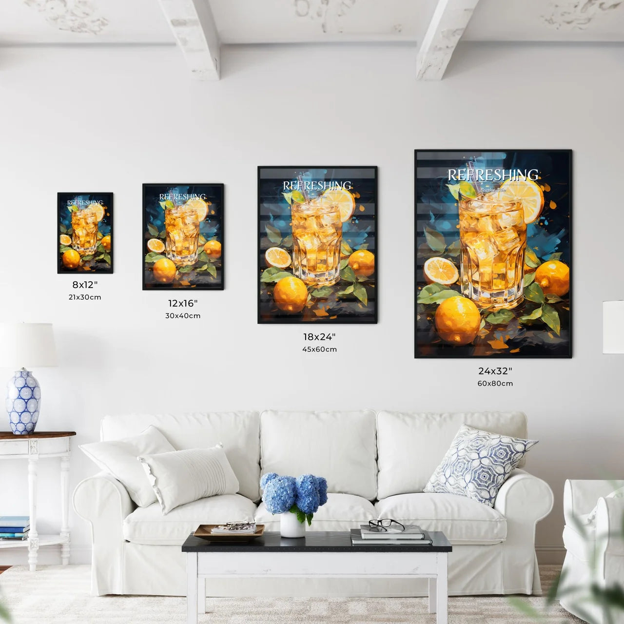 Bourbon Lemonade - A Glass Of Ice Tea With  - Kitchen Hangings