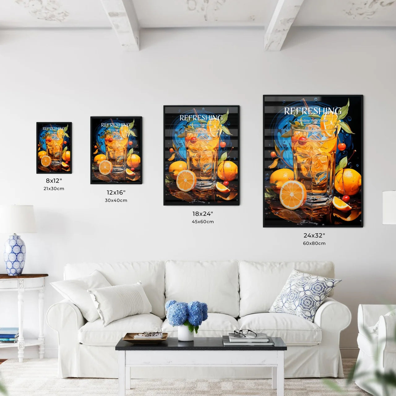Bourbon Lemonade - A Glass Of Ice And Frui - Kitchen Hangings
