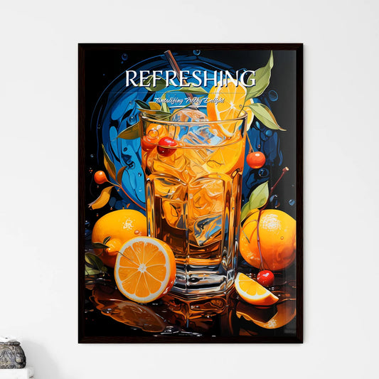 Bourbon Lemonade - A Glass Of Ice And Frui - Framed Art Print