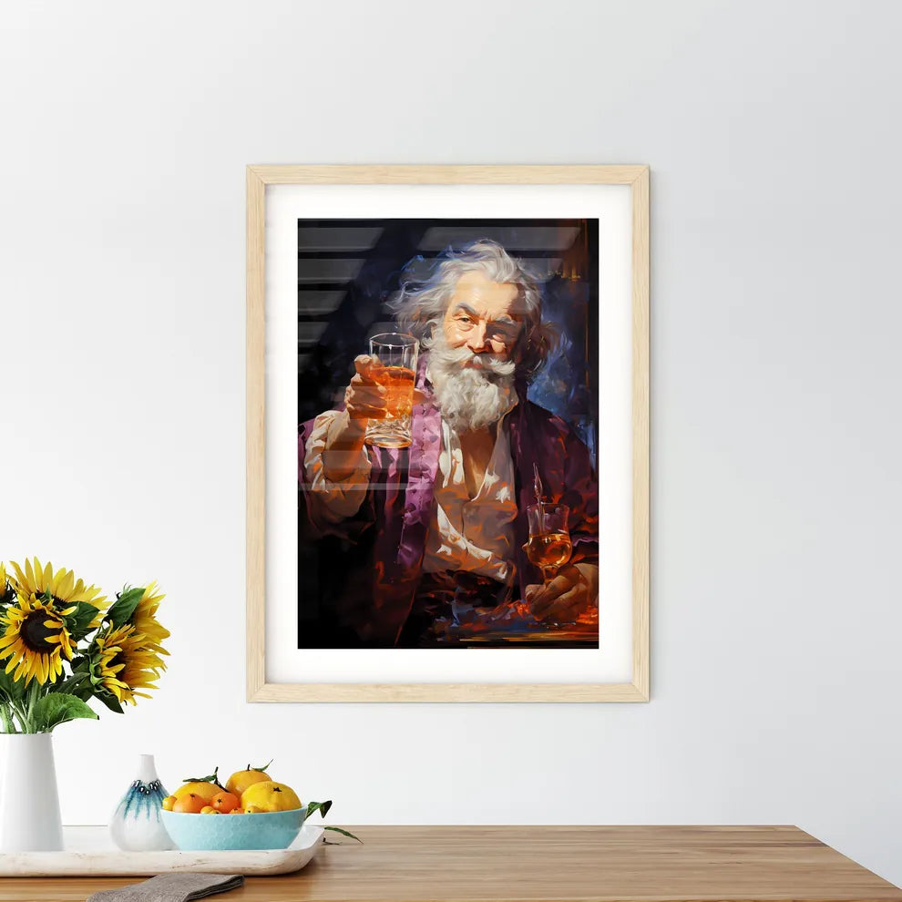 Bushwacker Cocktail - A Man Holdin Framed Print
