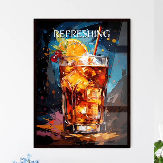 Bushwacker Cocktail - A Glass Of Ice Tea Wit - Framed Art Print
