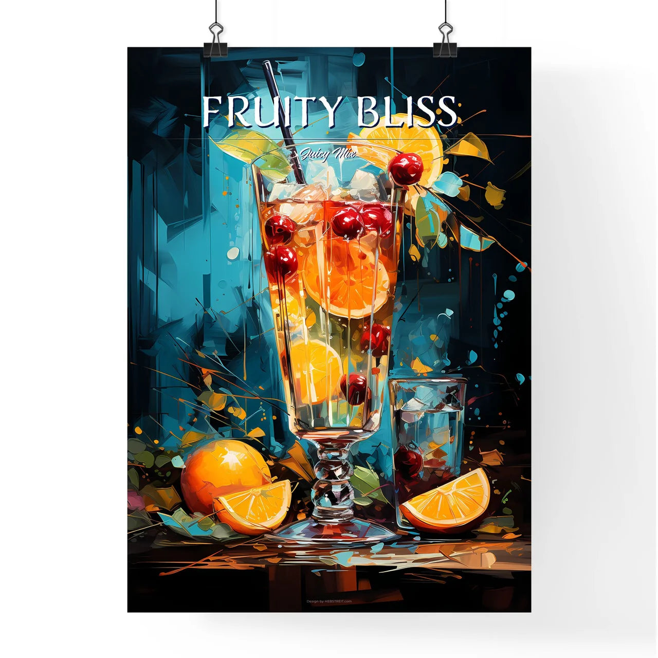Bushwacker Cocktail - A Glass Of Fruit Juice Poster