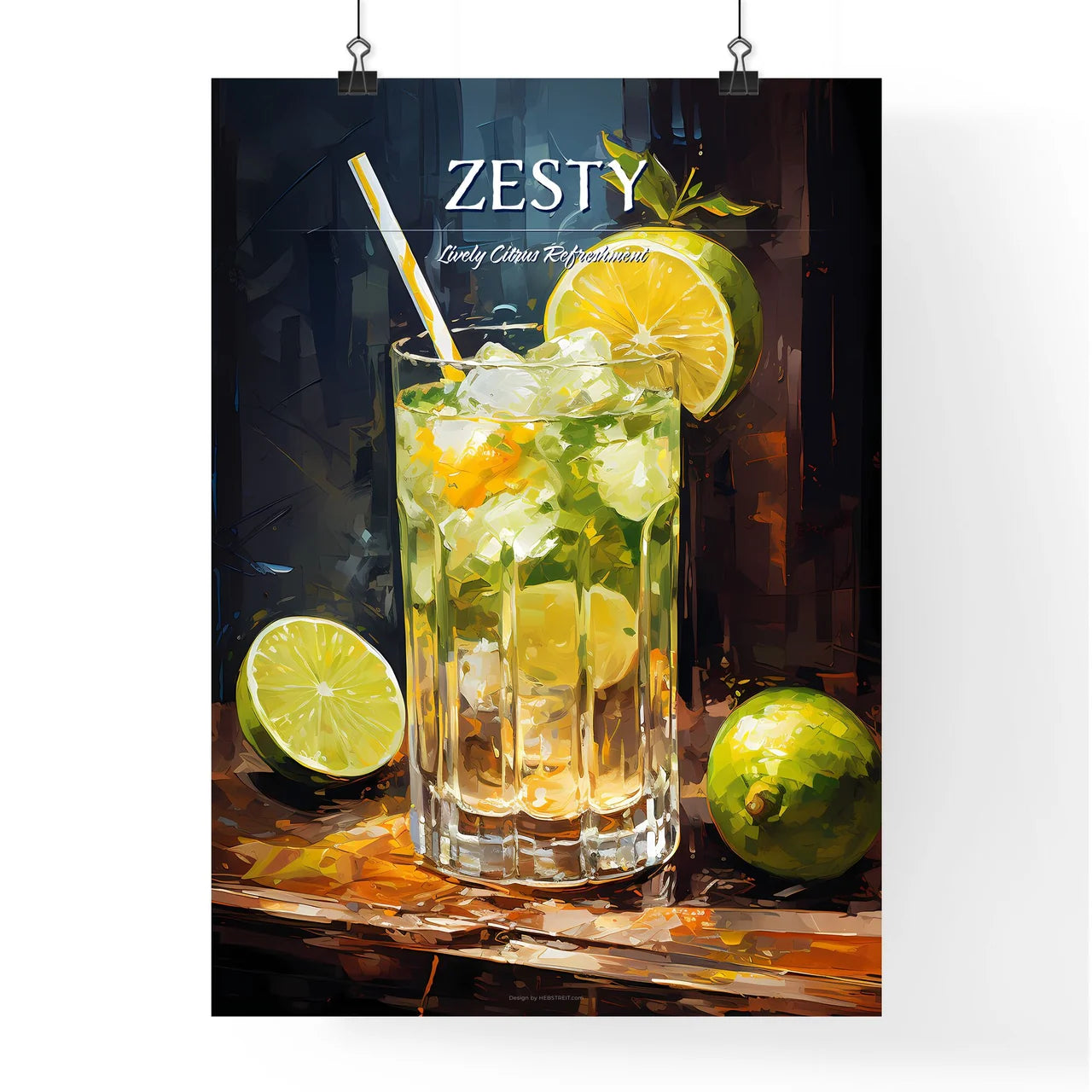 Caipirinha - A Glass Of Ice And Lime Poster