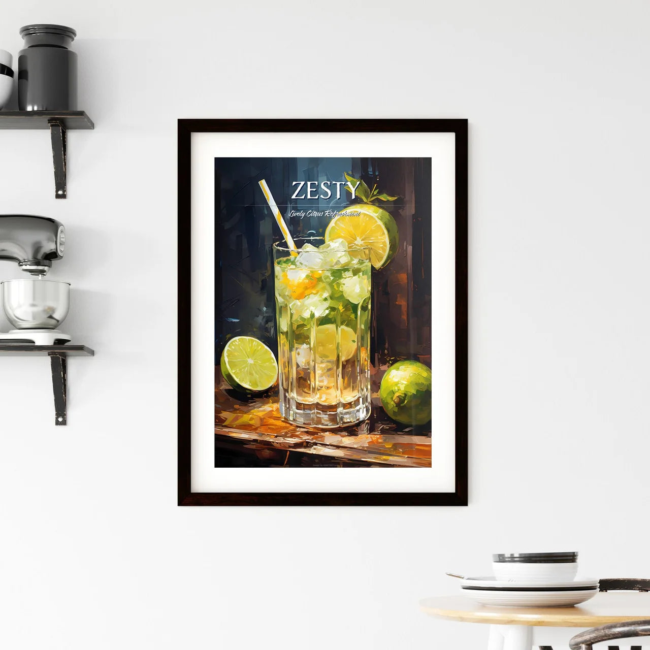 Caipirinha - A Glass Of Ice And Lime Framed Print
