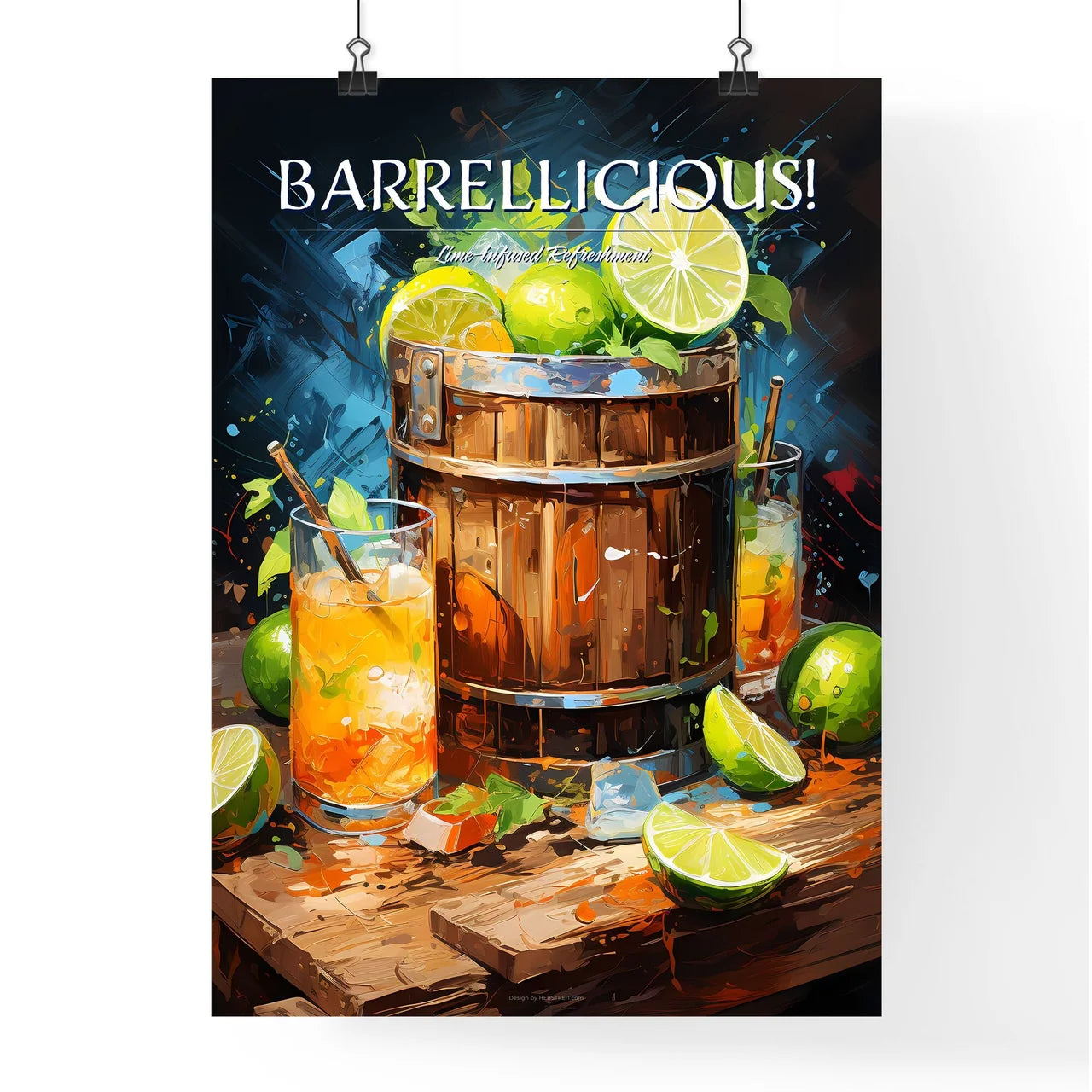 Caipirinha - A Painting Of A Wooden B Poster