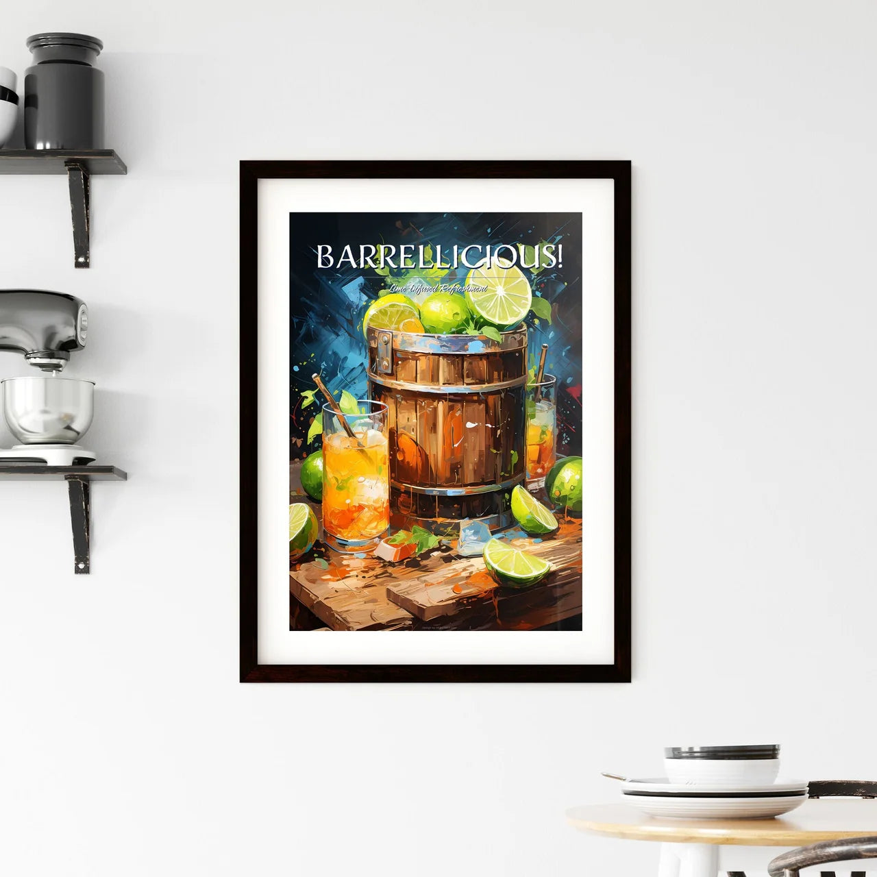 Caipirinha - A Painting Of A Wooden B Framed Print