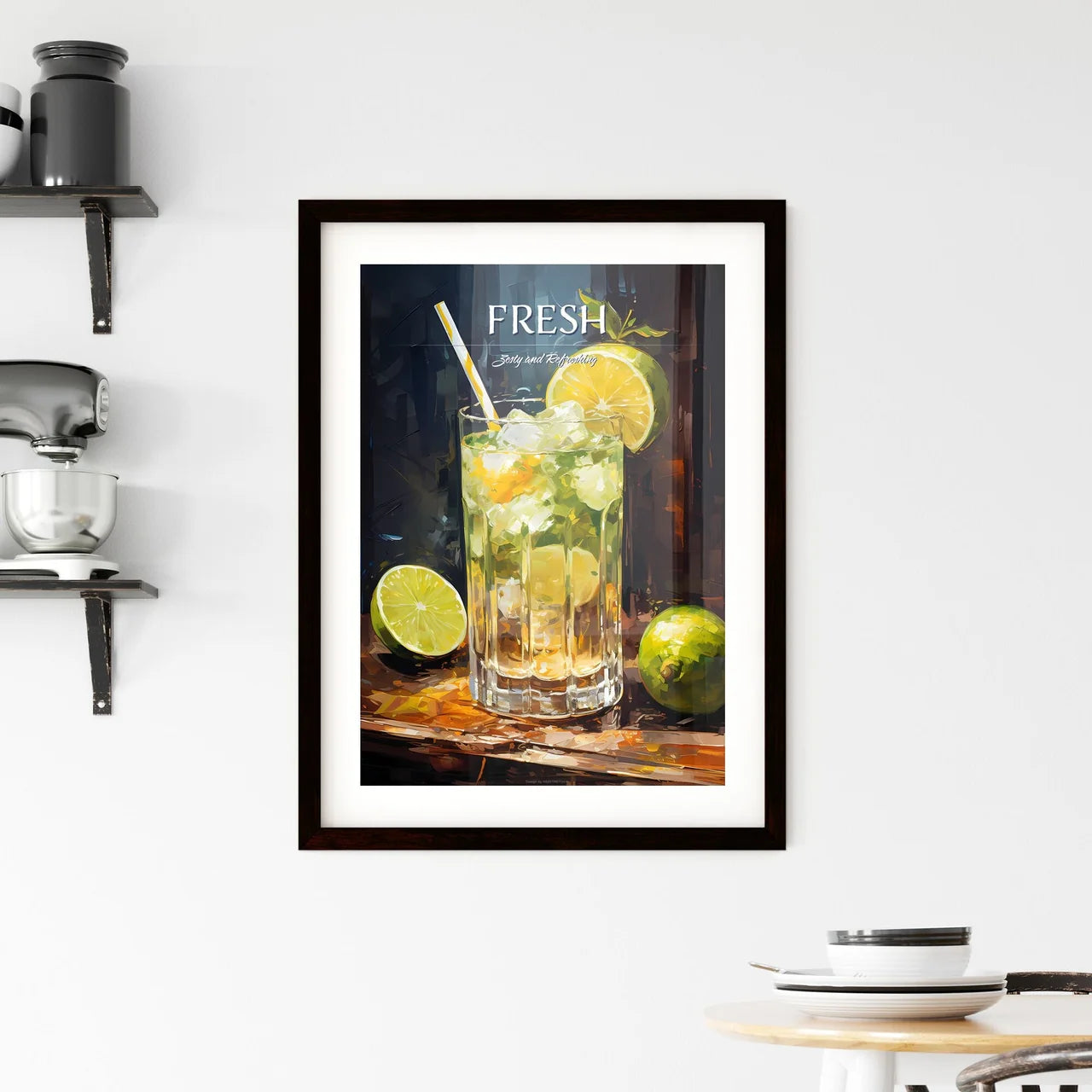 Caipirinha - A Glass Of Ice And Lime Framed Print