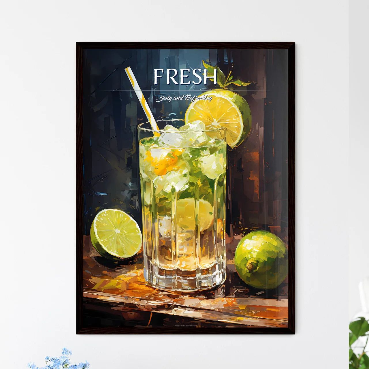 Caipirinha - A Glass Of Ice And Lime - Framed Art Print