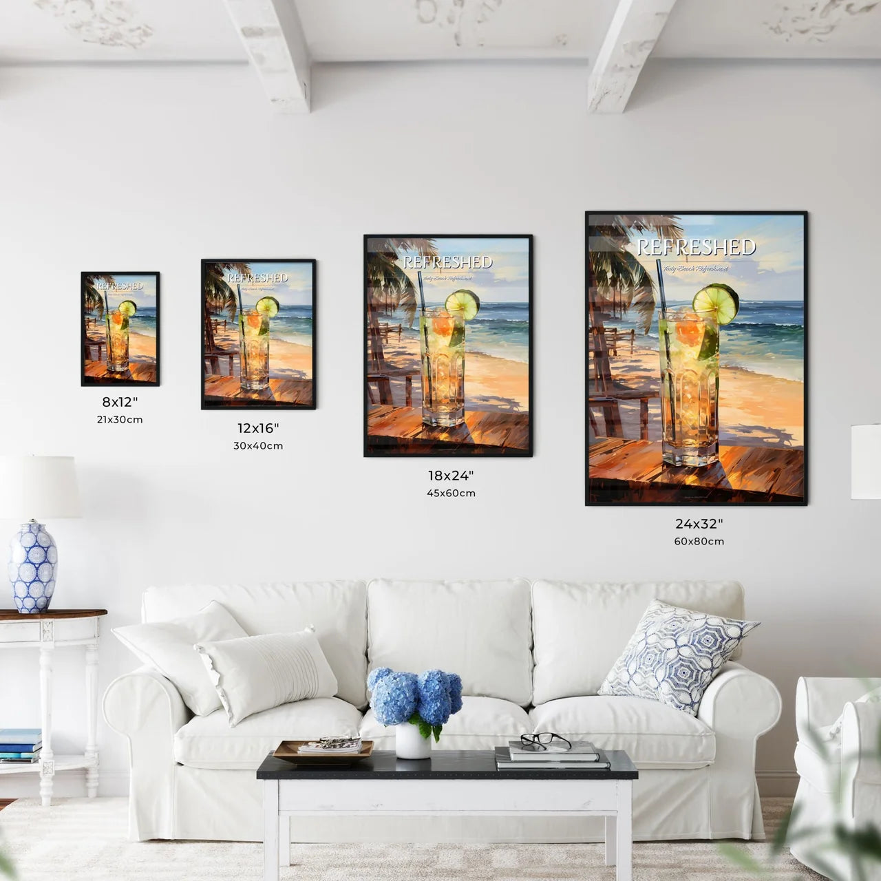 Caipirinha Cocktail On Beach - A Glass Of Li - Kitchen Hangings