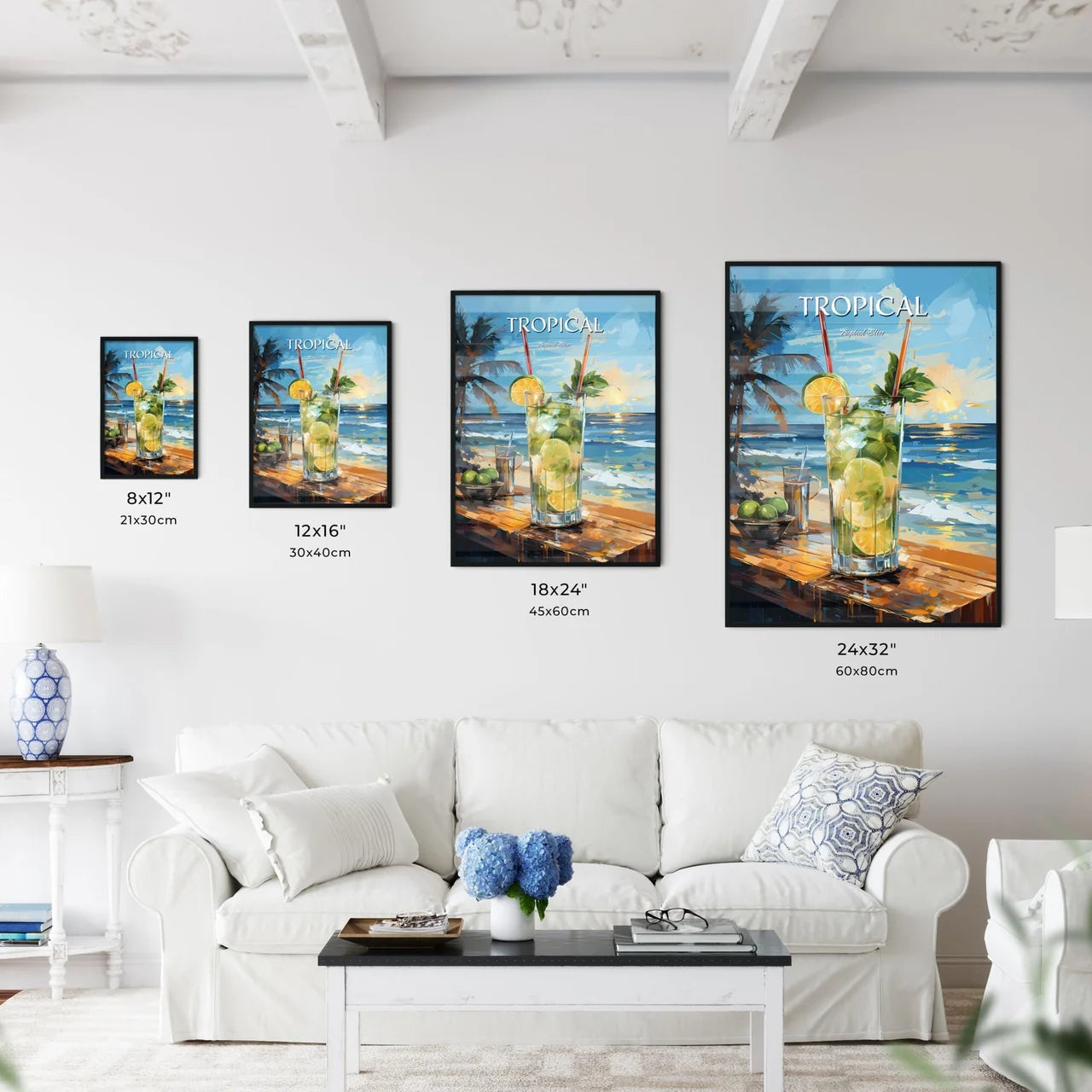 Caipirinha Cocktail On Beach - A Glass Of Dr - Kitchen Hangings