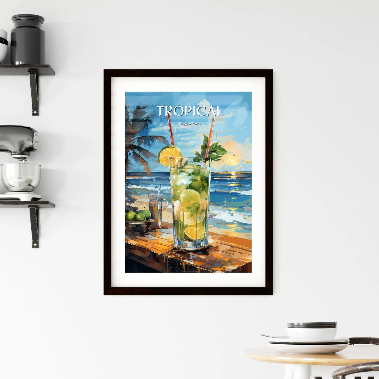 Caipirinha Cocktail On Beach - A Glass Of Dr Framed Print