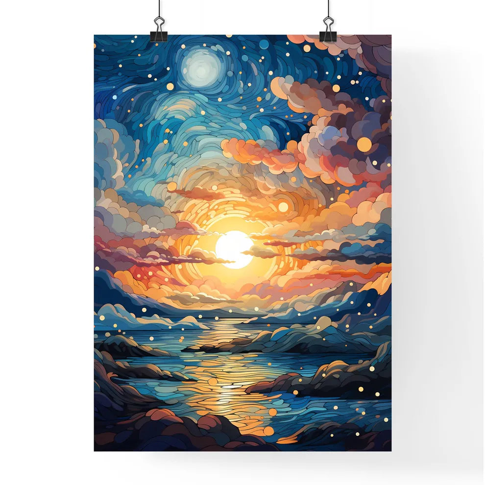 Cartoon Sky - A Colorful L Poster