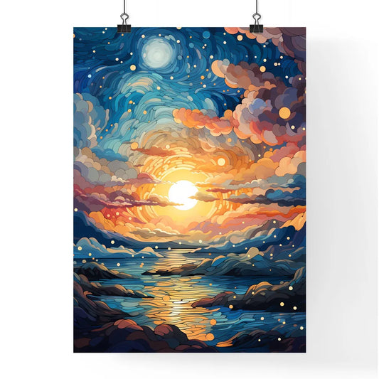 Cartoon Sky - A Colorful L Poster