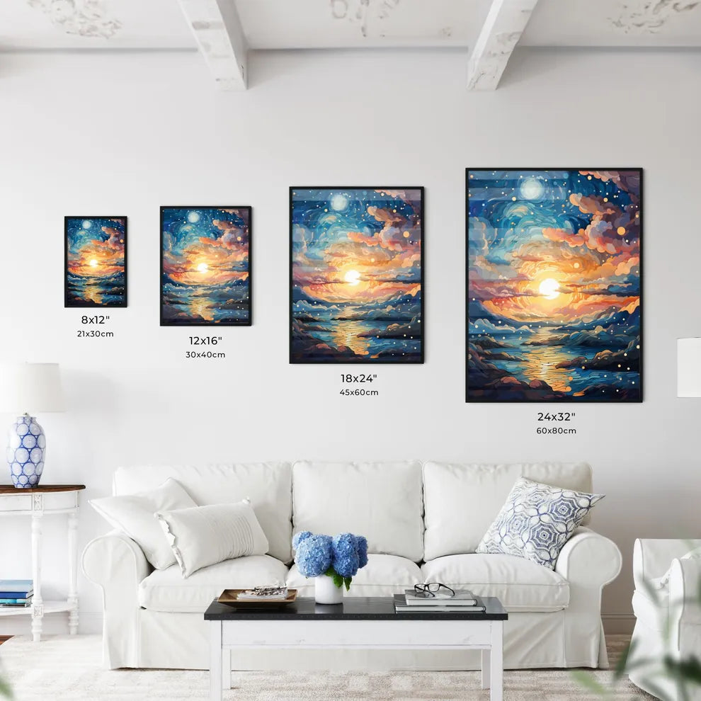 Cartoon Sky - A Colorful L - Kitchen Hangings