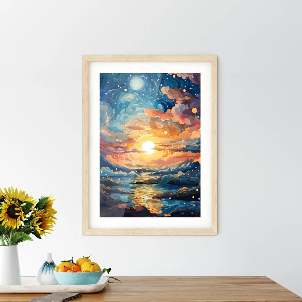 Cartoon Sky - A Colorful L Framed Print