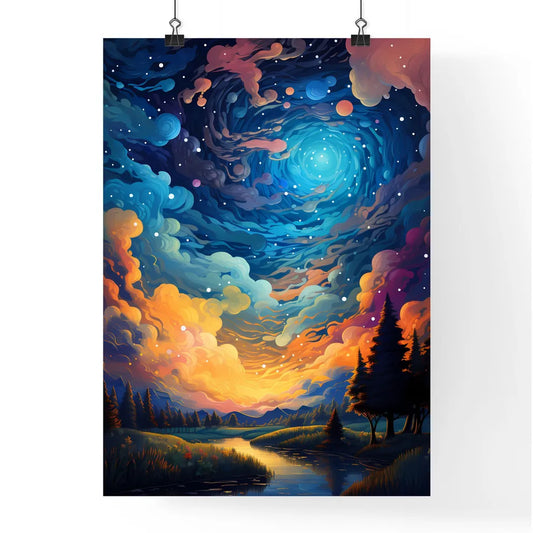 Cartoon Sky - A Colorful S Poster