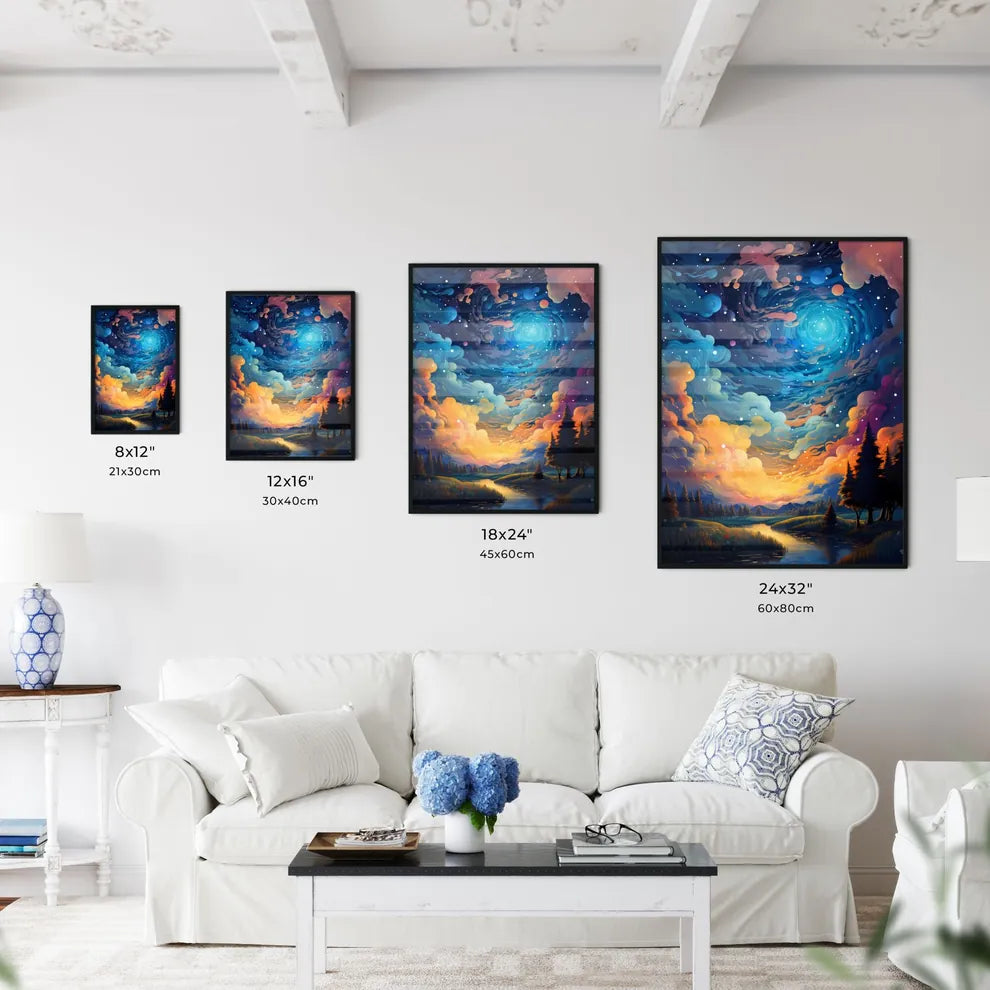 Cartoon Sky - A Colorful S - Kitchen Hangings