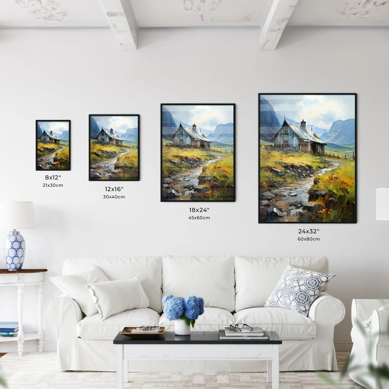 Celand. Old Farmer Houses Near Skaftafell - A House In A Valley Size Chart