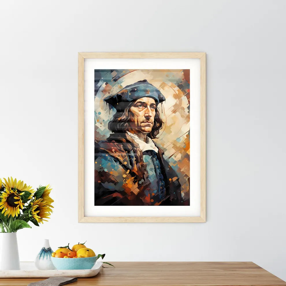 Christopher Columbus From A Victorian Book - Framed Print