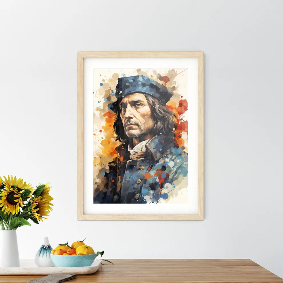 Christopher Columbus From A Victorian Book - Framed Print
