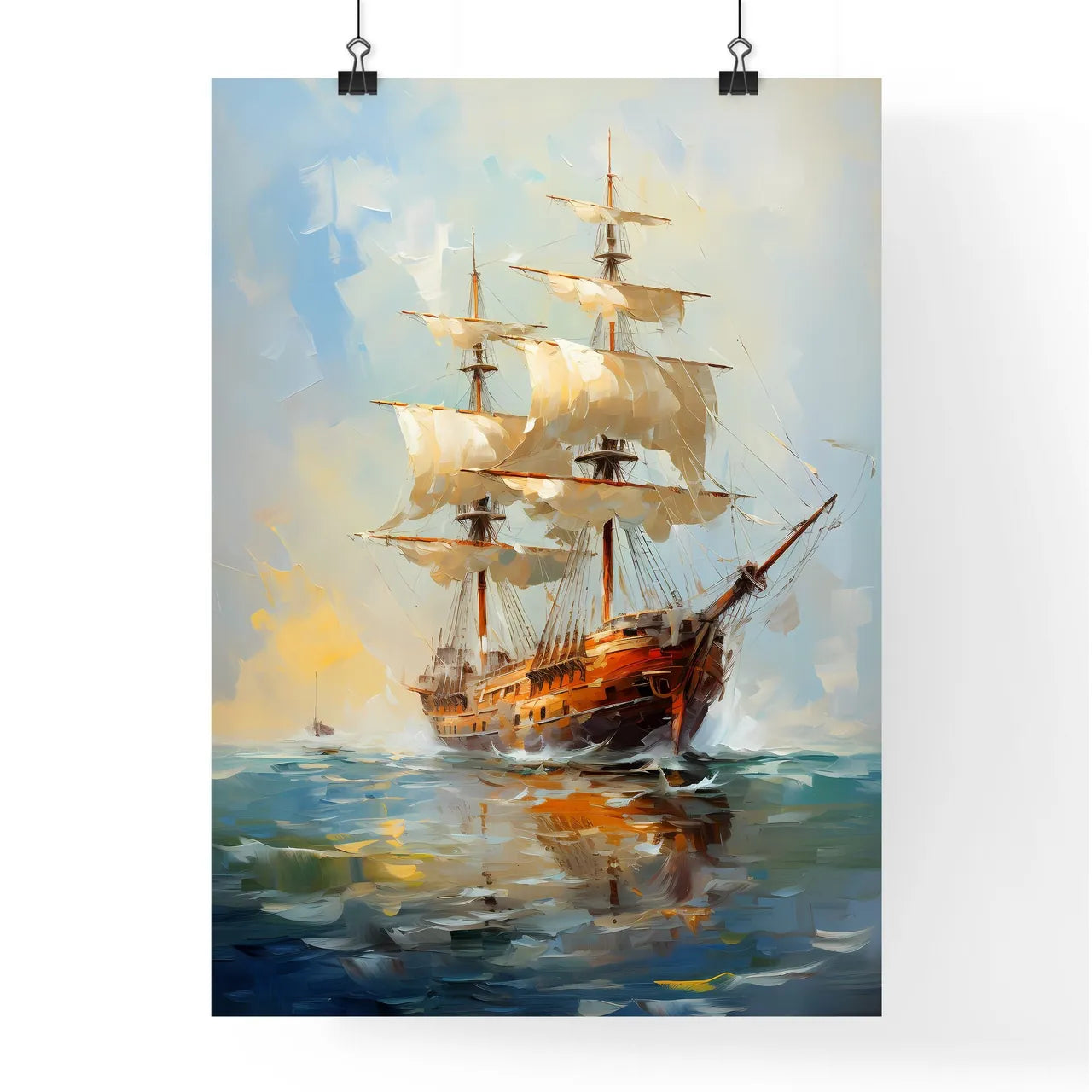 Christopher Columbus Ships - A Painting O Poster