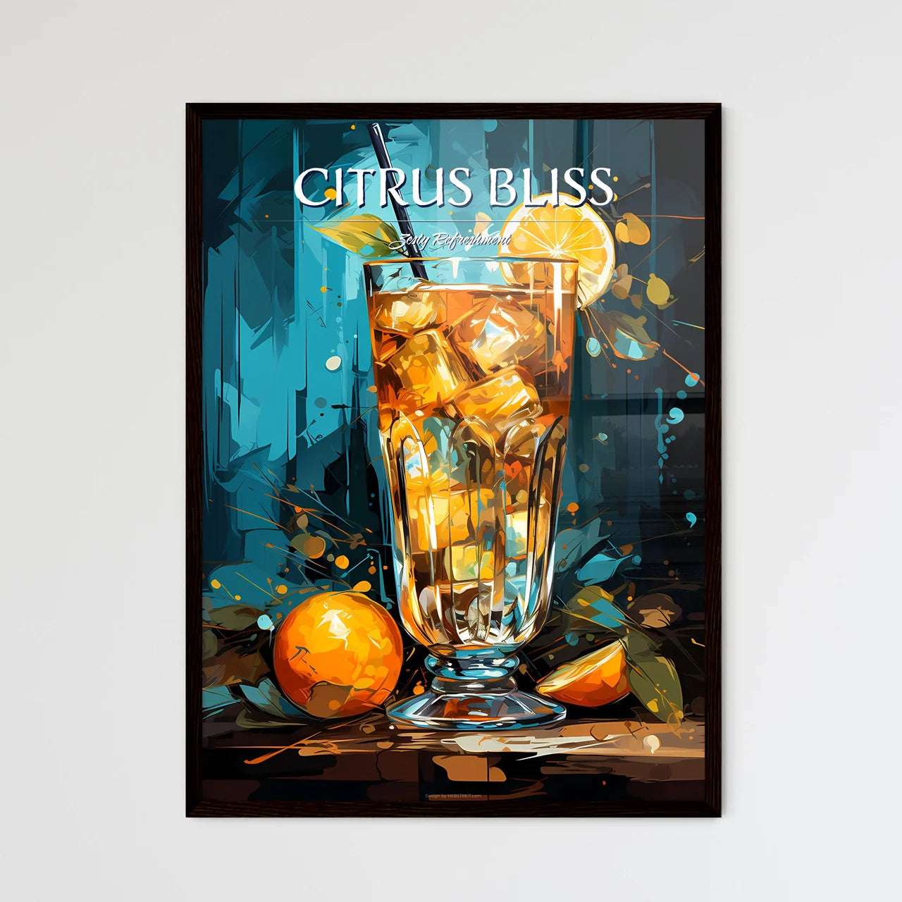 Classic Screwdriver Cocktail - A Glass Of Ic - Framed Art Print