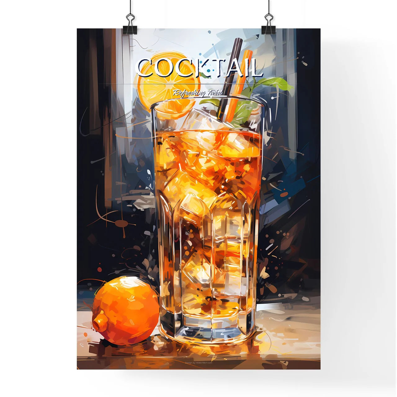Classic Screwdriver Cocktail - A Glass Of Ic Poster