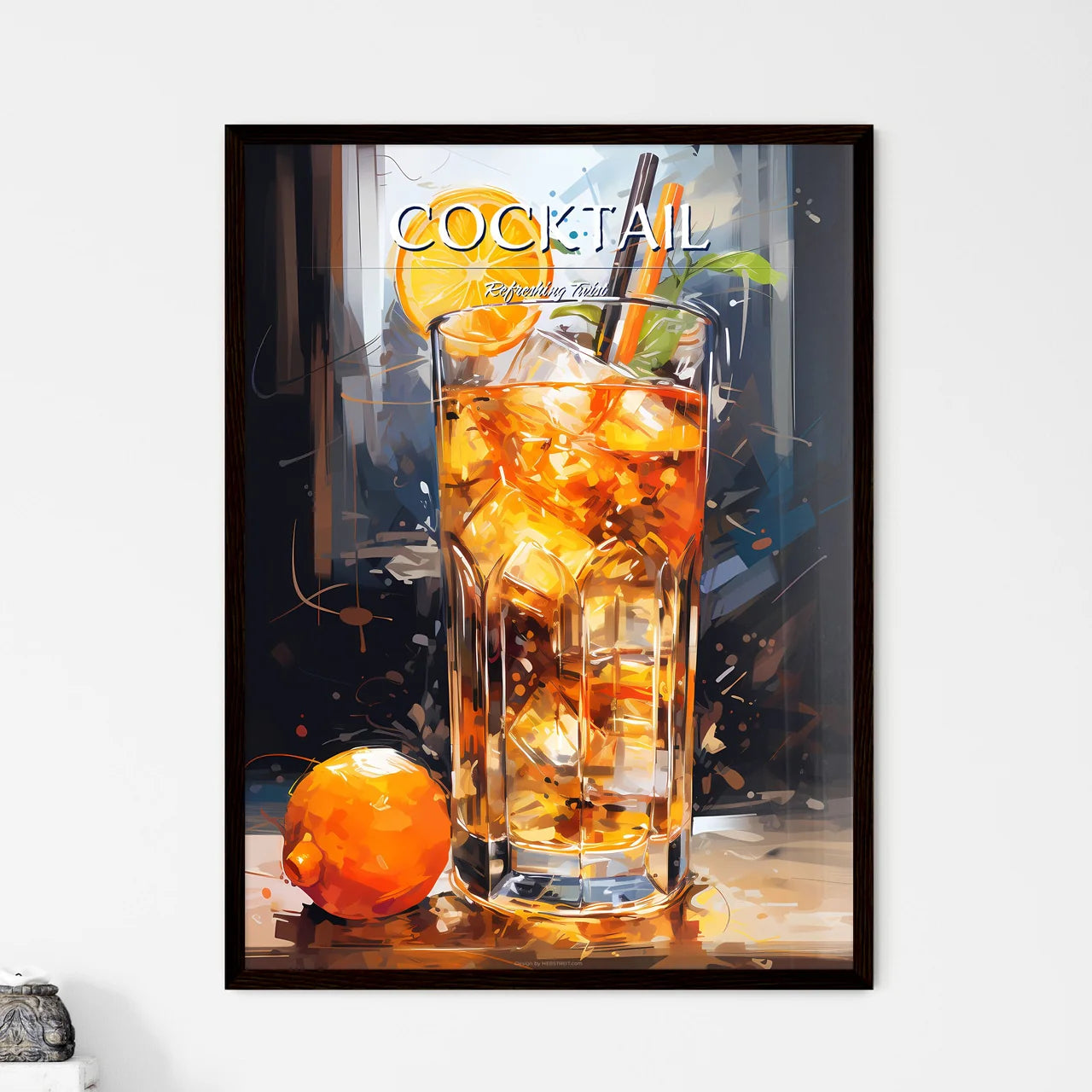 Classic Screwdriver Cocktail - A Glass Of Ic - Framed Art Print