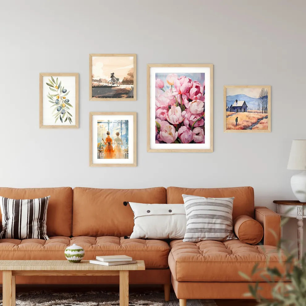 Close-Up Of Lots Of Pink Tulips - A Close Up Wall Art