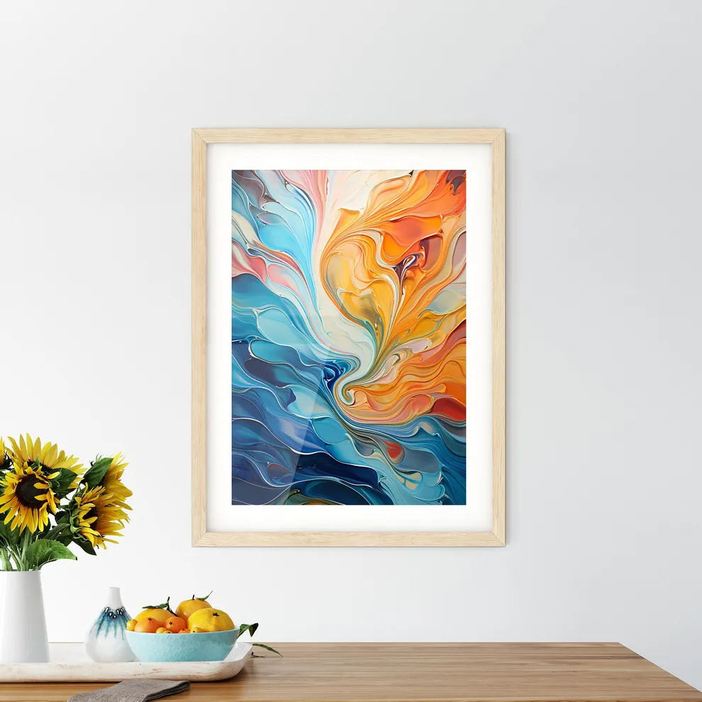 Close-Up Of Wave Metal Plate - A Colorful S Framed Print