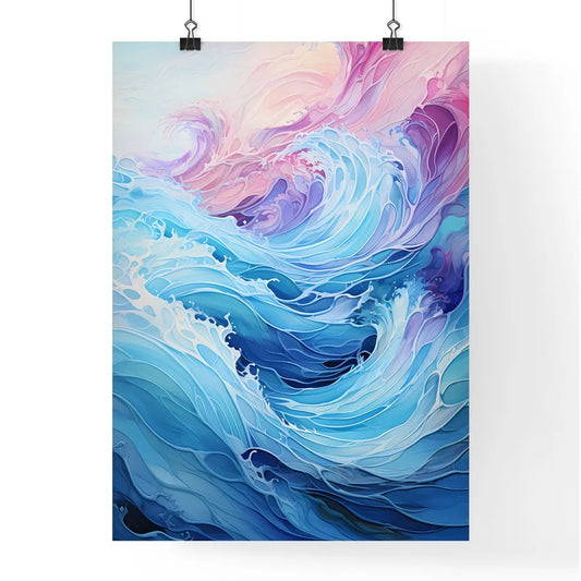 Close-Up Of Wave Metal Plate - A Colorful W Poster