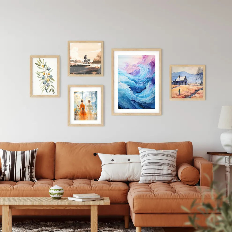 Close-Up Of Wave Metal Plate - A Colorful W Wall Art