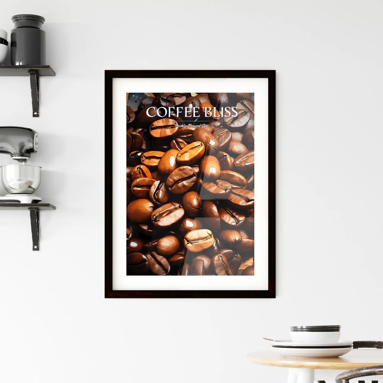 Closeup Of Coffee Beans With Scoop In Mood L Framed Print