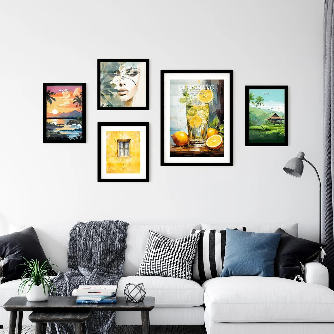 Cocktail With Lemon Over White - A Glass Of  Wall Art