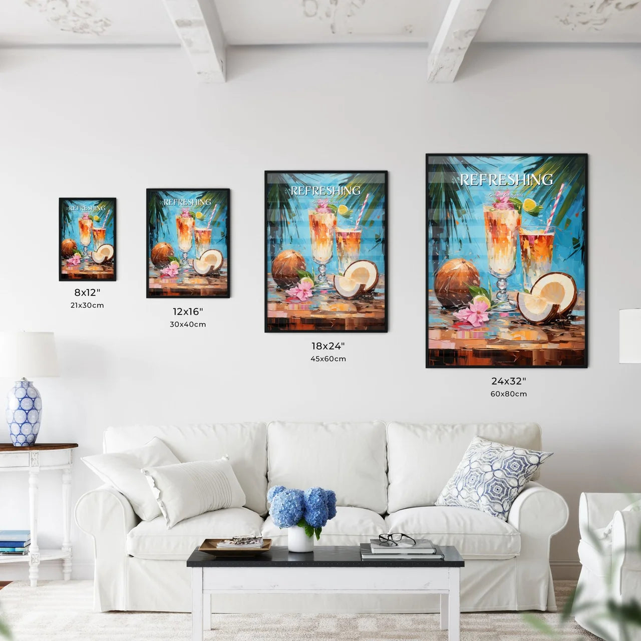 Coconut Margarita - A Painting Of A Drink An - Kitchen Hangings