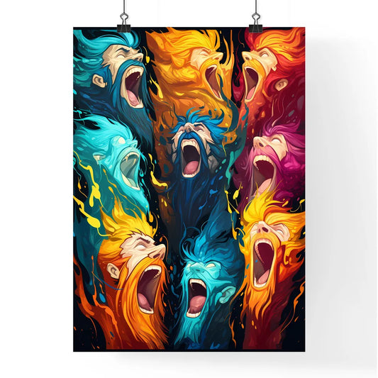 Collection Of Multicolored Comic Sound Effects  Poster