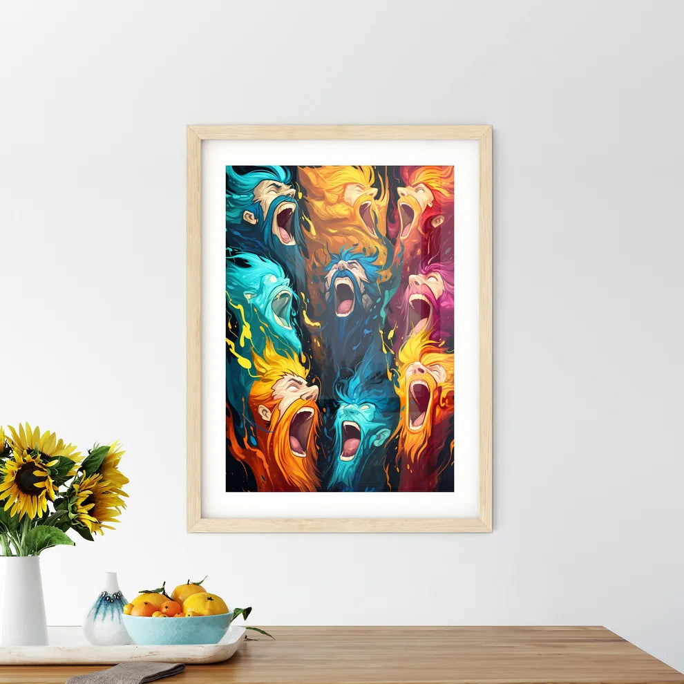 Collection Of Multicolored Comic Sound Effects  Framed Print
