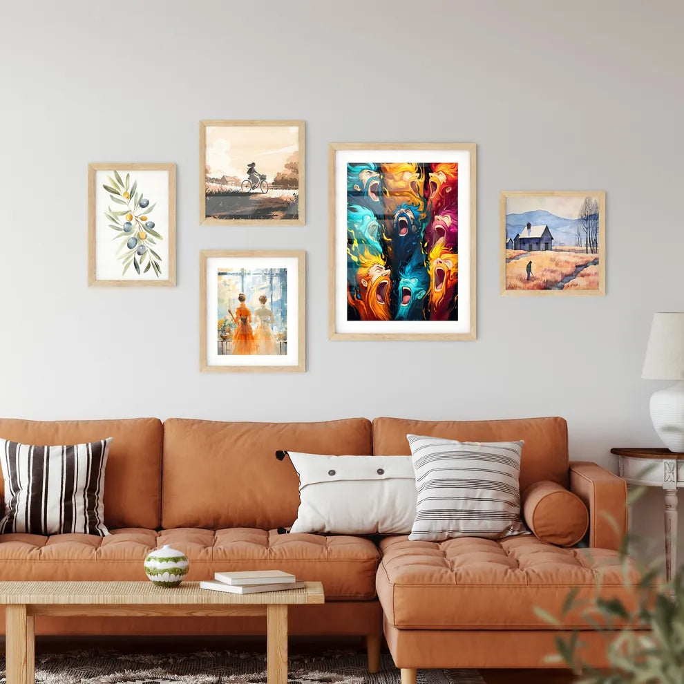 Collection Of Multicolored Comic Sound Effects  Art Print