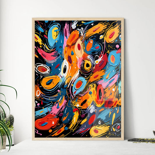 Collection Of Multicolored Comic Sound Effec - Framed Art Print