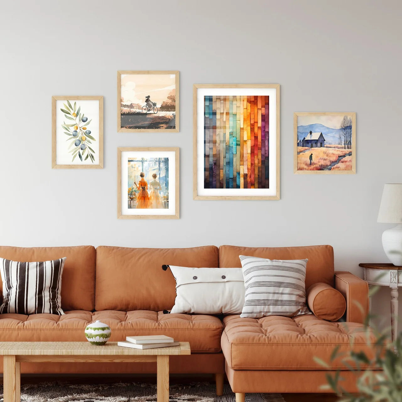 Color Wood Panels Perspective - A Multicolor Wall Art