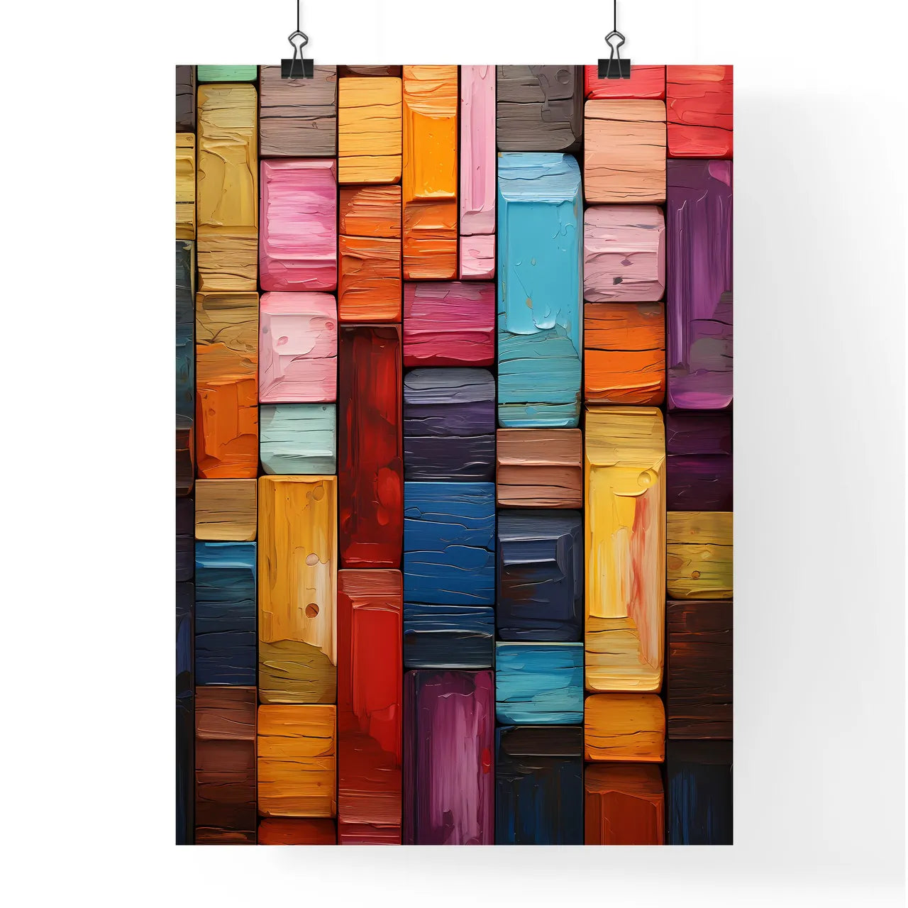 Color Wood Panels Perspective - A Group Of C Poster