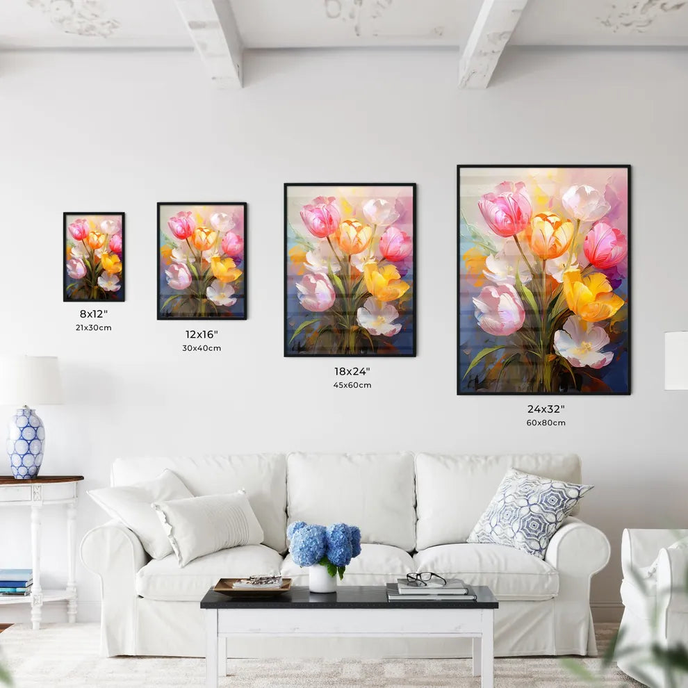 Colorful Fresh Spring Tulips Flowers With De - Kitchen Hangings