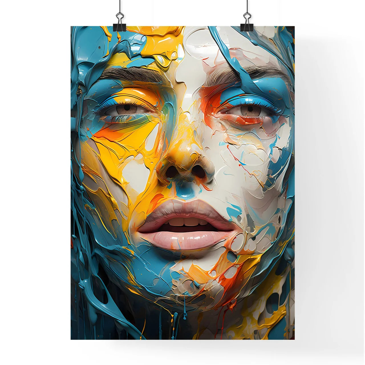 Comic Book Expressions - A Woman With Poster