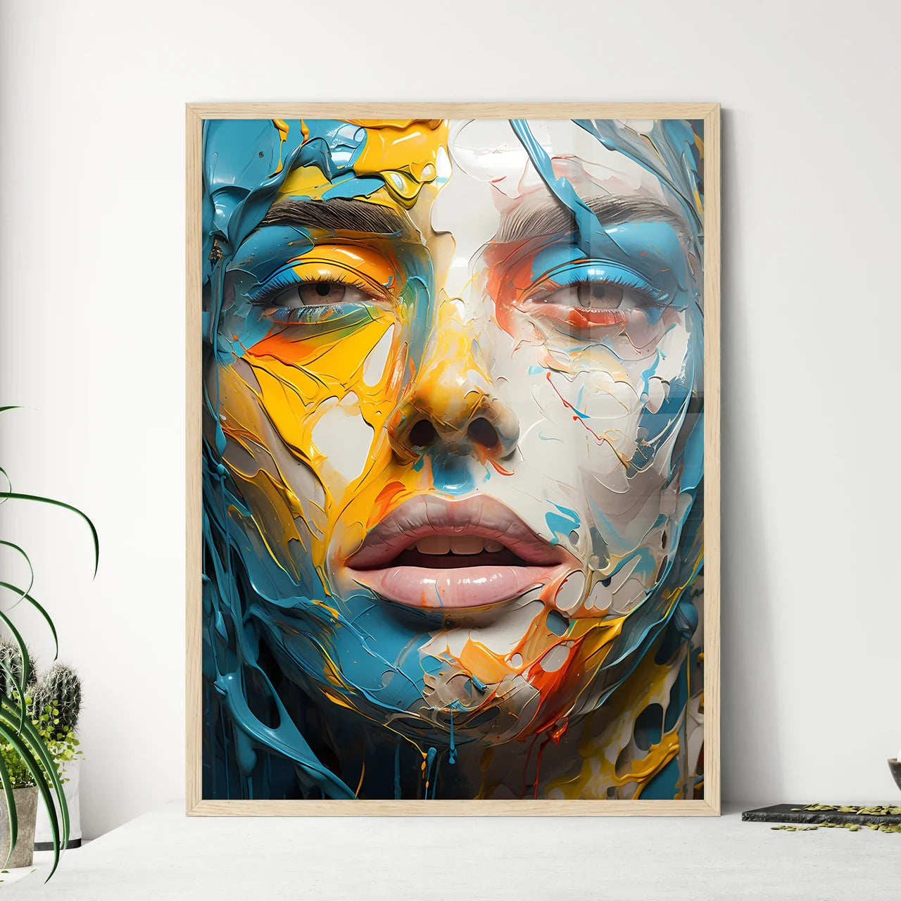 Comic Book Expressions - A Woman With - Framed Art Print