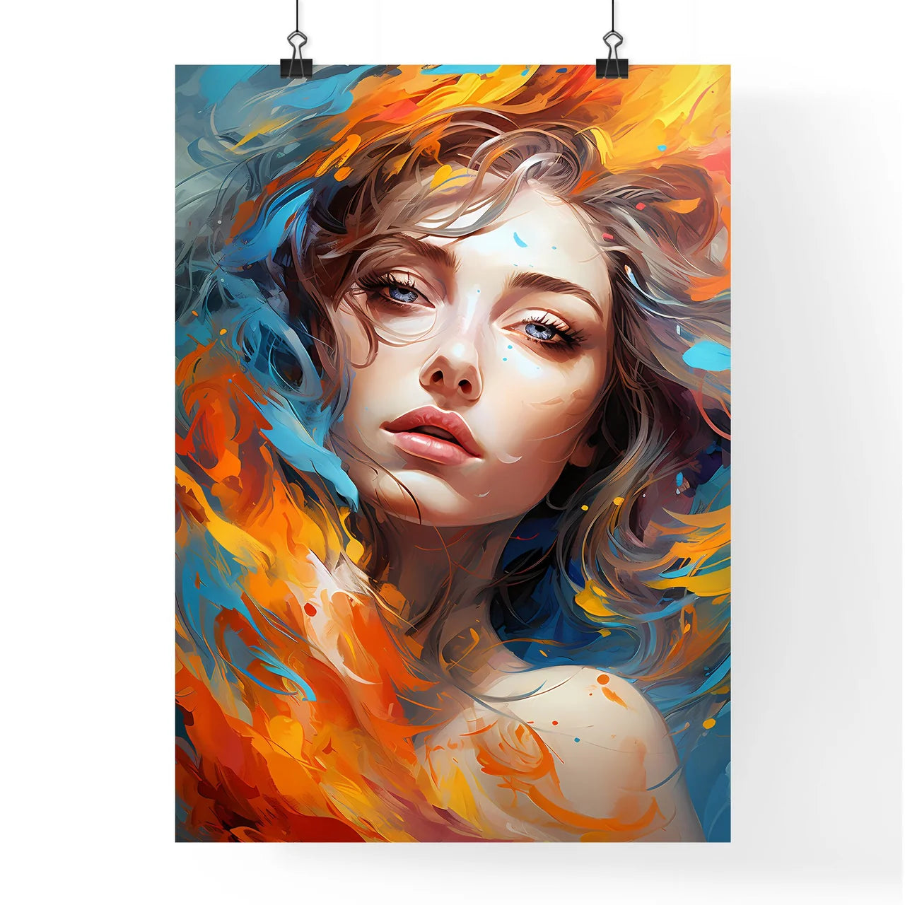 Comic Book Expressions - A Woman With Poster