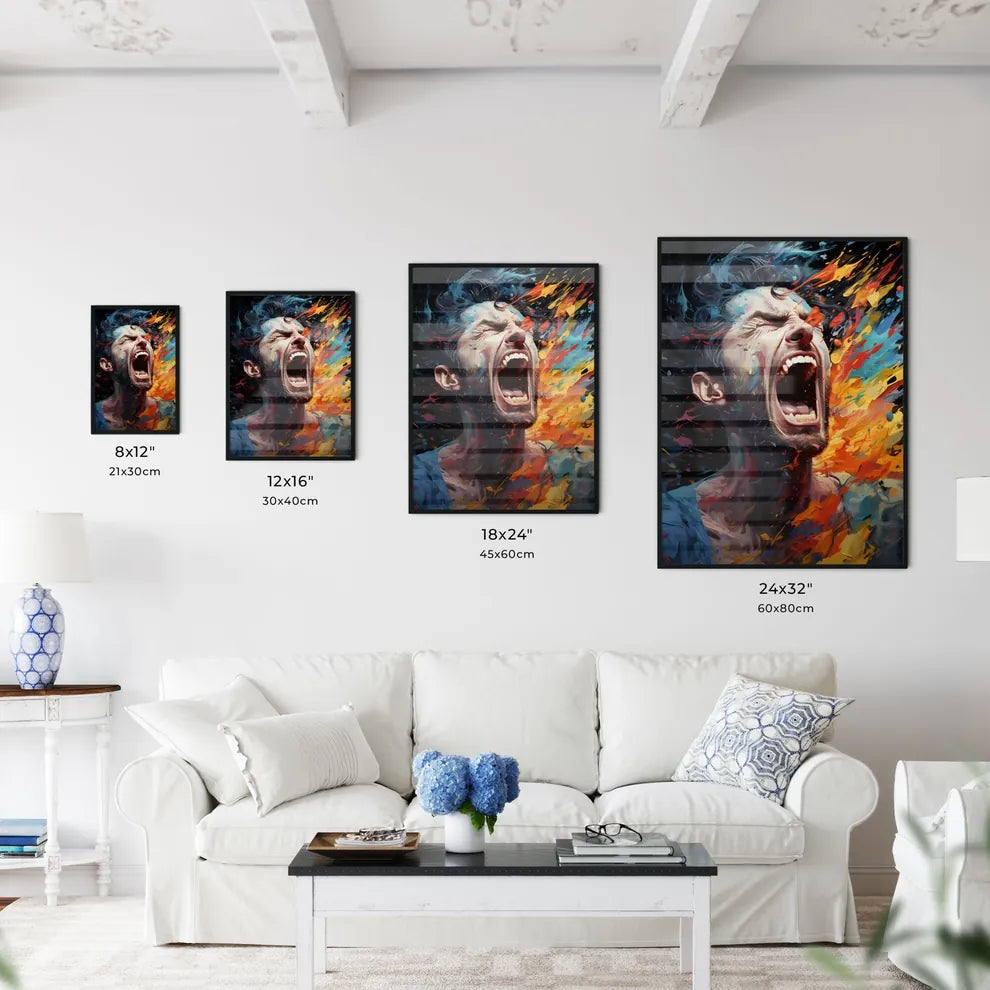 Comic Book Expressions - A Man Scream - Kitchen Hangings