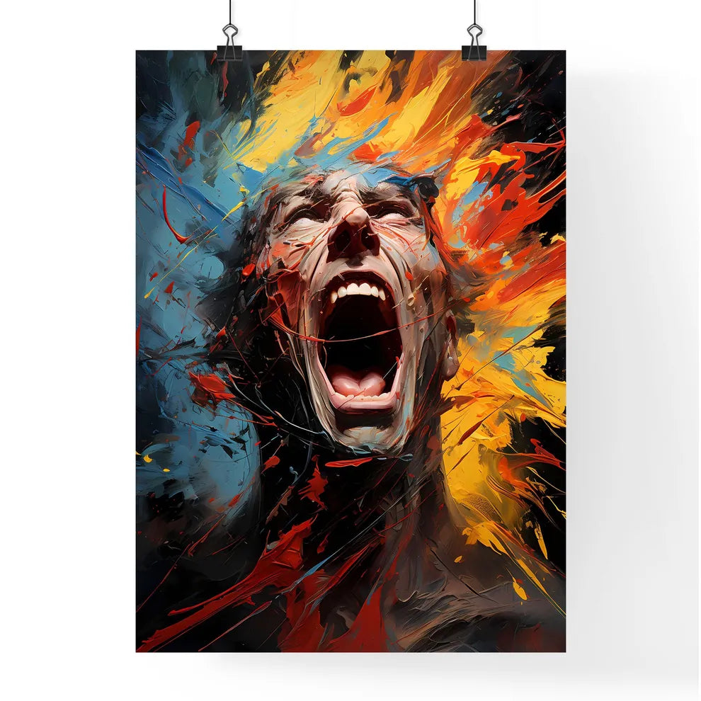 Comic Book Expressions - A Man With H Poster